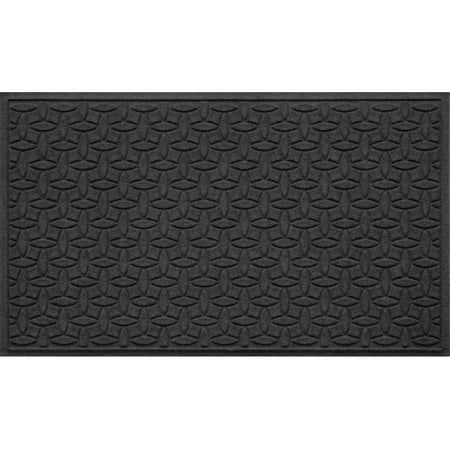 Bungalow Flooring 842540035 Water Guard Elipse Mat in Charcoal - 3 ft. x 5 ft.