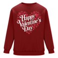 thumbnail image 5 of Awdenio Mens T Shirts Valentines Day Long Sleeve Round Neck Cute Love Heart Pattern Printed Pullover Tops Valentines Gift, 5 of 6