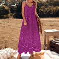 thumbnail image 3 of Robe Sans Manches Pailletée Rose Vif Robes de Soirée pour Femmes Robe Été 2024, 3 of 5