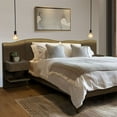 thumbnail image 4 of Platform Bed frame with Live-Edge Headboard and Built-in Nightstands/Drawers, 4 of 9
