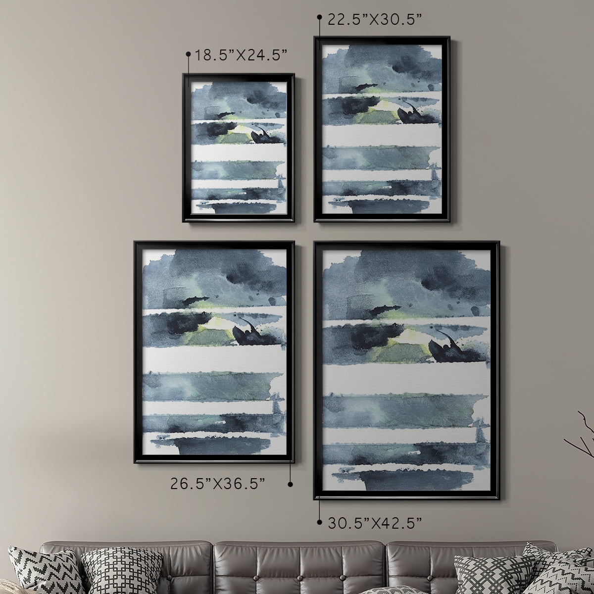 Blue Memories I Premium Framed Print, in Gold, Black, or Silver - Ready to Hang