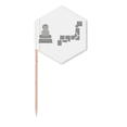 thumbnail image 1 of Meditation Sitting Posture Sculpture Toothpick Flags Cupcake Picks Party Celebration, 1 of 3