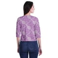 thumbnail image 3 of Moomaya Printed Keyhole Neck Ring Top Casual 3/4th Sleeve Tees Tank Tunic Top, 3 of 5