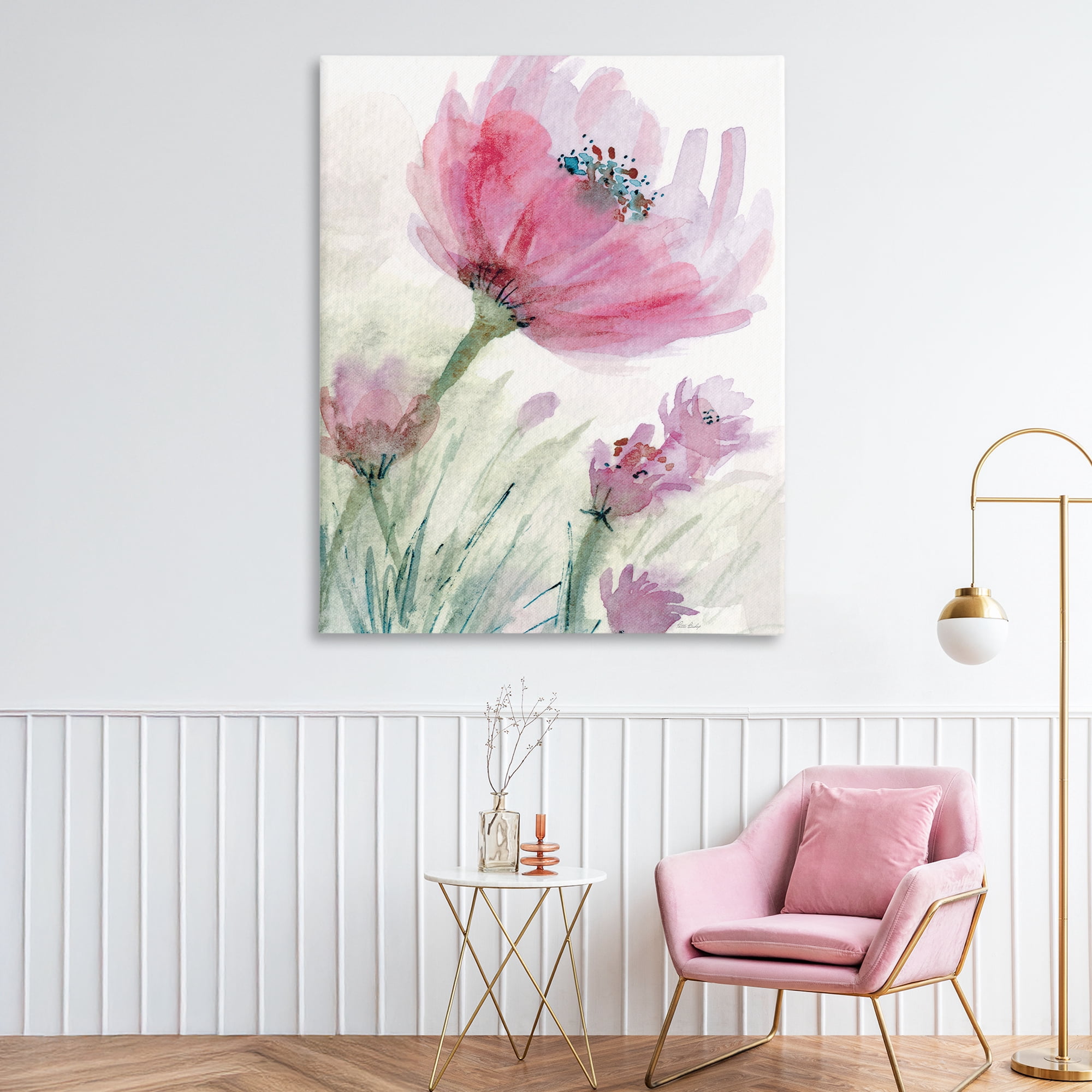 Stupell Industries Pink Flower & Speckled Stamen Canvas Wall Art, design by Patti Bishop