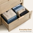 thumbnail image 6 of ARKANTOS Wooden 6 Drawer Double Dressers, Wide Chests of Drawers for Bedroom,Light Oak, 6 of 11