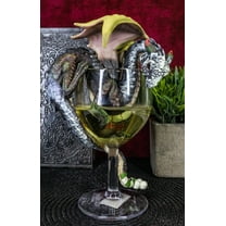 Drunken White Wine Spirit Dragon Statue Medieval Renaissance Fantasy Decor