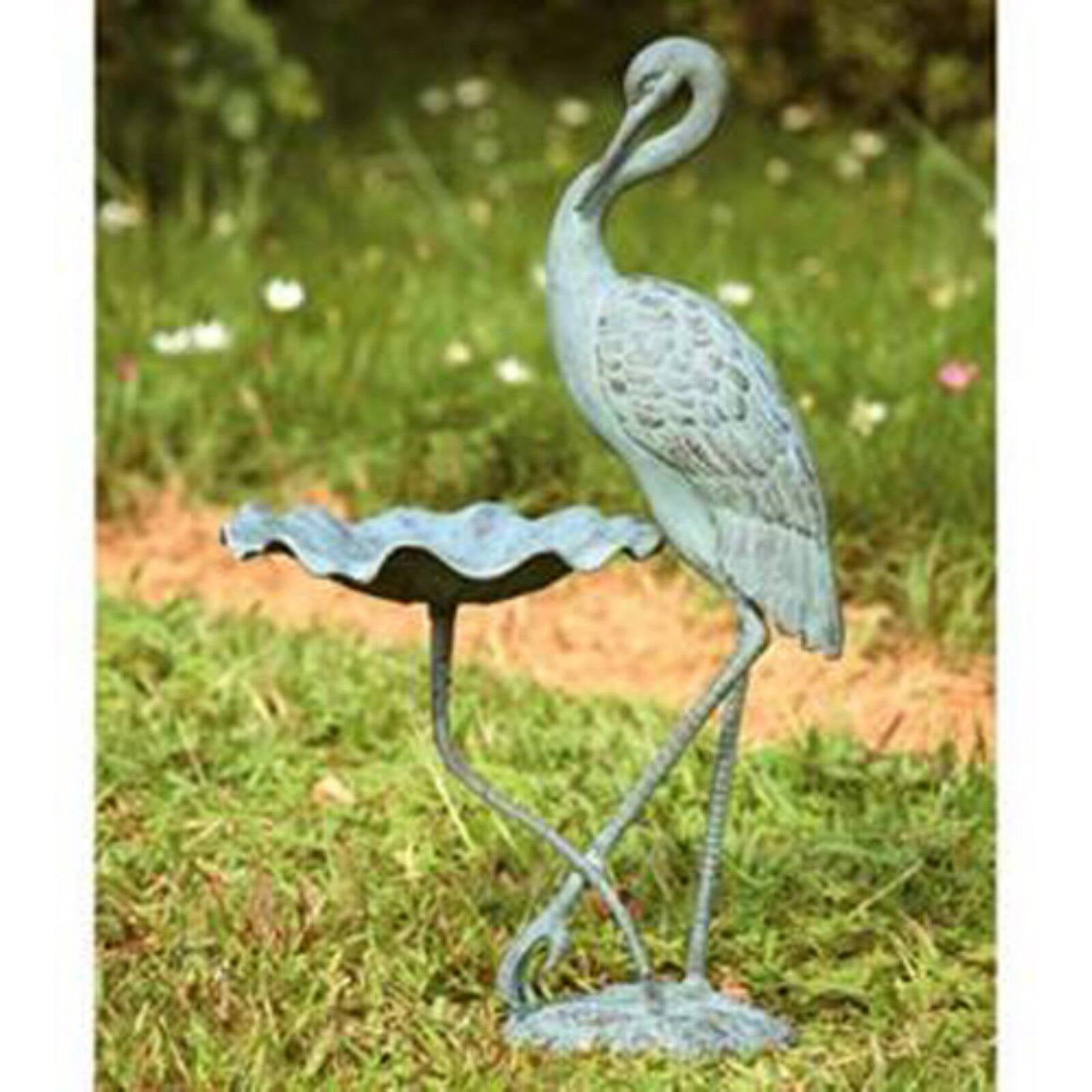 Summer Crane Bird Bath