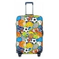 thumbnail image 2 of Goofa Various Balls Pattern Luggage Covers For Suitcase,Suitcase Cover Protector Fit 18-32 Inch Luggage-Small, 2 of 9
