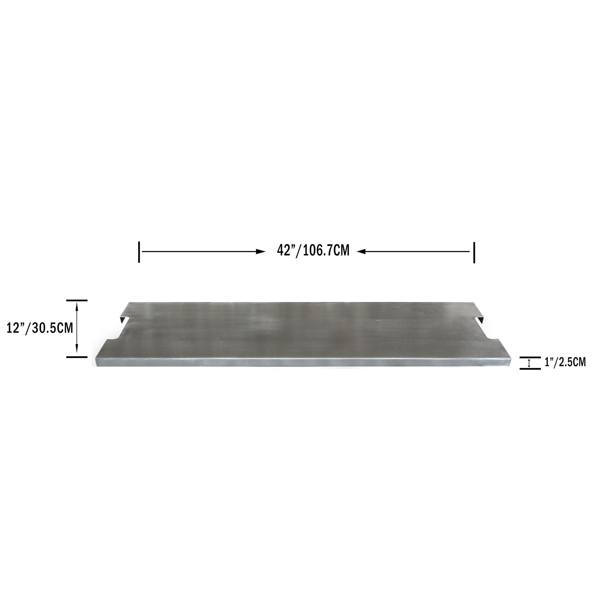 Elementi 44 In Rectangle Temper Glass Wind Screen for Manhattan Fire Pit