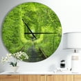 thumbnail image 2 of DesignArt Forest around Rail Way Tunnel Large Wall Clock, 2 of 2