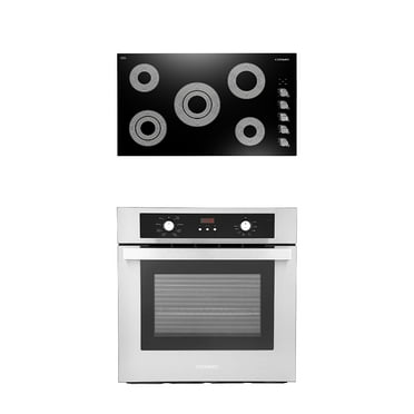 Cosmo 2 Piece Kitchen Appliance Packages with 36" Electric Cooktop & 24" Electric Wall Oven Kitchen Appliance Bundles
