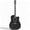 Black, variant on Ktaxon KMA104 41 Inch Dreadnought Cutaway Acoustic Guitar with Built-in EQ &15W Speaker, Linden Wood Folk Guitar Full Accessory Kit for Beginners, Matte Black