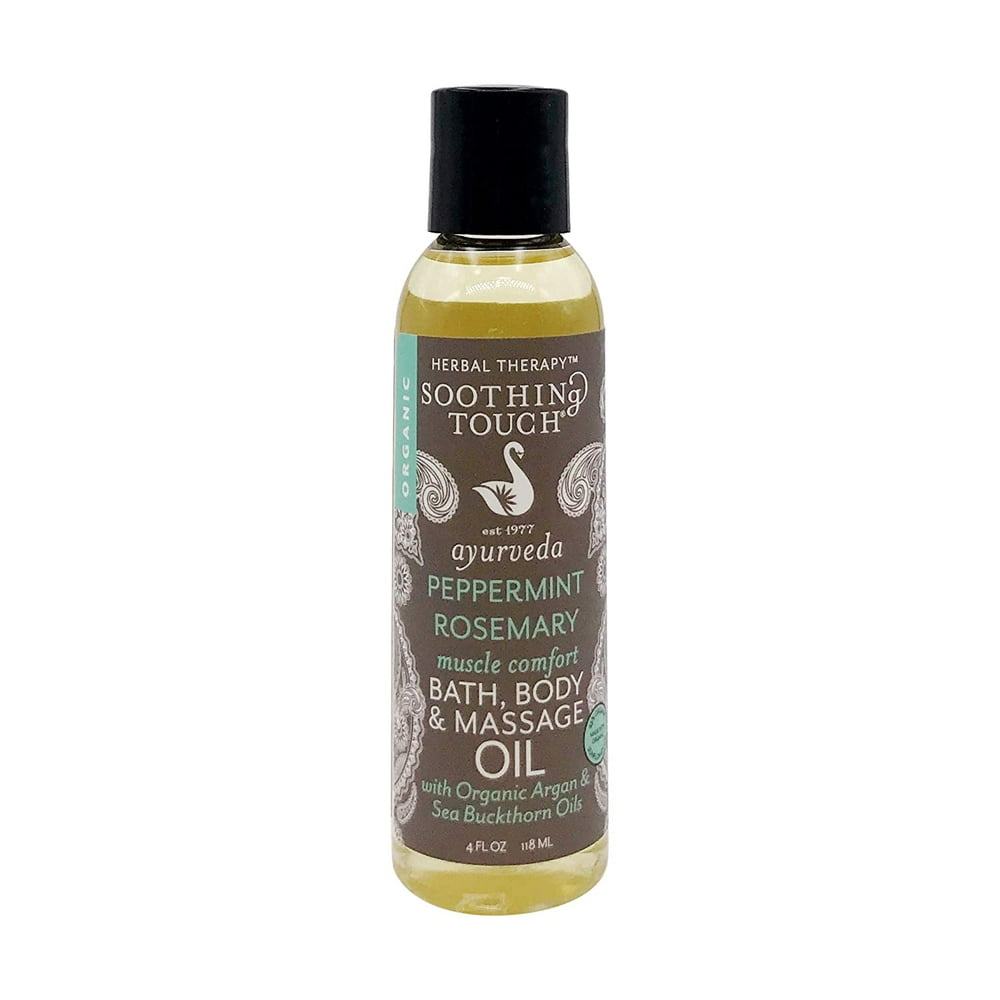 Soothing Touch Bath Body And Massage Oil Organic Ayurveda Peppermint Rosemary Muscle