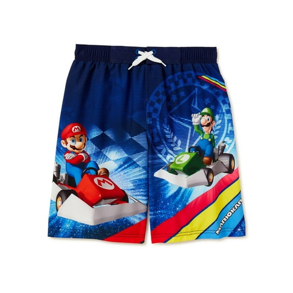 Nintendo Mario Kart Swim Trunks Shorts Boy Size 6/7