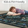 thumbnail image 4 of Ultrug Vintage Rugs Floral Printed Area Rug Soft Carpet for Living Room Bedroom Home Decor,4'x6',Black, 4 of 7