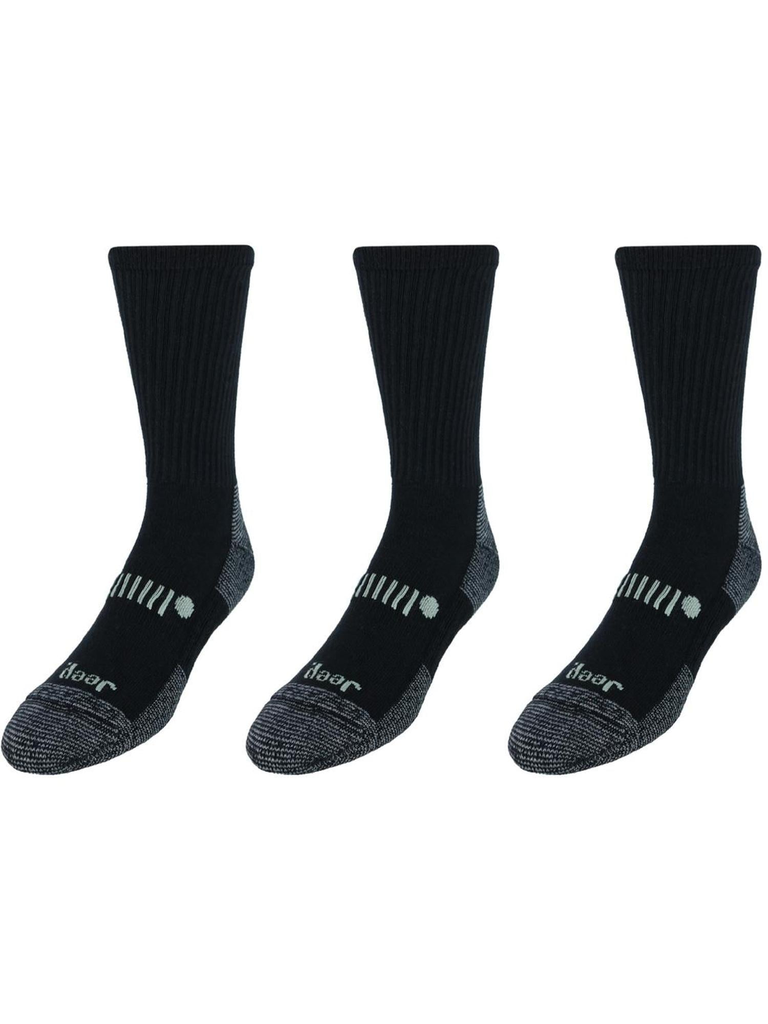 Jeep  Classic Cotton Crew Socks (3 Pair Pack) (Men Big & Tall)