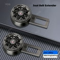 thumbnail image 4 of For Peugeot 408 Aluminum Alloy Rotating wheel hub design Car Seat Belt Extender Seatbelt Lock Buckle Clip Plug Accessories, 4 of 10