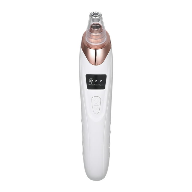 Vacuum 5-in-1 Portable Electric Blackhead Suction Device Blackhead Remover with 5 Probes Household Face Pore Cleaner Cosmetic Instrument with LCD Display