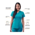 thumbnail image 3 of Adar Pro Scrubs For Women - Tailored Peplum Scrub Top, 3 of 7