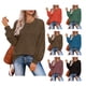 thumbnail image 4 of Top de manga larga para mujer, jersey con botones y cuello redondo, blusa informal holgada de manga larga para mujer, color café XXL, 4 of 6