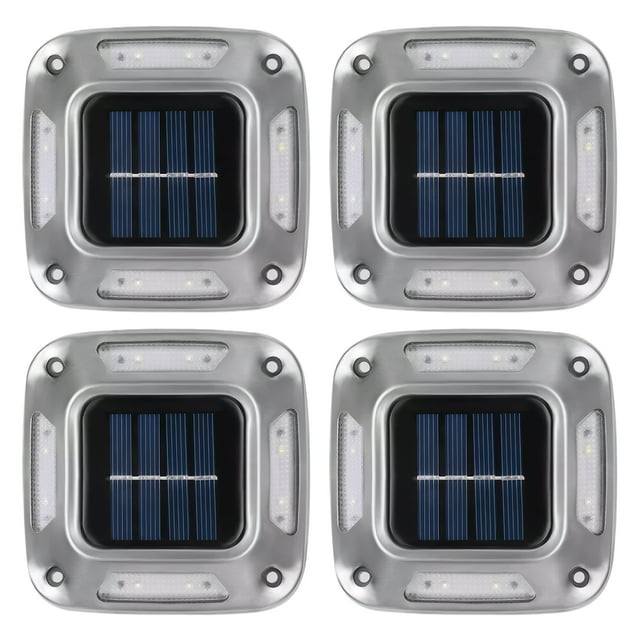 Maytalsory Solar LED Driveway Lights Durable And Energy-saving Solution Zero Electricity Bills Throughout Year white light 4pcs