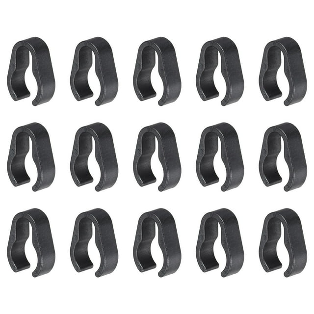 Uxcell 15Pcs 19mm Clips de Cable para Micrófono Clips Universales para Soporte de Micrófono Abrazadera de Plástico Flexible para Accesorios de Instrumentos