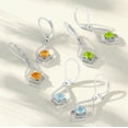 thumbnail image 5 of Green Peridot Dangle Earrings for Women in 925 Sterling Silver with Leverback and 5mm August Birthstone by MAX + STONE, 5 of 5