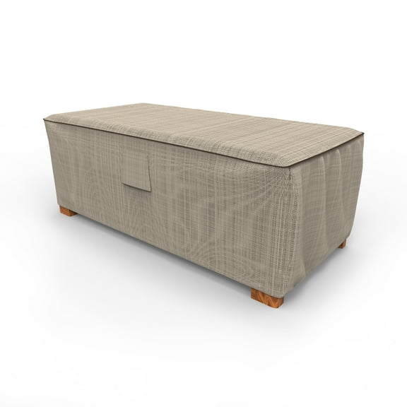 Budge Medium Brown / Beige Patio Ottoman / Table Cover, English Garden