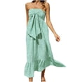 thumbnail image 1 of Pompotops Robe Sans Manches Mode Décontractée Couleur Unie Sexy Taille Fine, 1 of 9