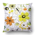 thumbnail image 1 of ABPHQTO patrón de vectores con flores y mariposas Funda de almohada Throw Pillow Cover Case 40x40 cm, 1 of 2