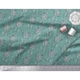thumbnail image 2 of Soimoi Modal Satin Fabric Leaves Block Decor Fabric Printed Yard 42 Inch Wide, 2 of 3