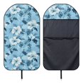 thumbnail image 5 of Garronmavis Blue Hibiscus Front Car Seat Towel Cover Stain Resistant Waterproof Sweat Protection for Post Workout Beach Outdoor Use Stretchable Universal Fit for Most Cars SUV Trucks Sedan Van, 5 of 8