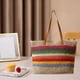 thumbnail image 4 of Bolso de playa jinwen de paja para mujer beige, 4 of 8