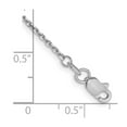thumbnail image 6 of Auriga Fine Jewelry 10K White Gold 1.4mm Cable Chain Anklet 9inch for Women, 6 of 6