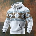 thumbnail image 3 of HXWCHs Western Style Hooded Sweatshirt for Men Featuring Front Pocket Long Sleeve Casual Pullover S Light Blue, 3 of 3