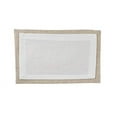 thumbnail image 3 of Fennco Styles Moldura Collection Classic Double Layer Linen Blend 13 x 19 Inch Placemats, Set of 4 – Ivory Placemats for Banquets, Wedding, Special Events and Home Décor, 3 of 4