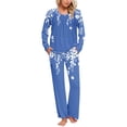 thumbnail image 2 of Rbaofujie Shorts Pajama Set Ladies' Gradient Printed Casual Top Pants Pajama Set Pajama Set, 2 of 6