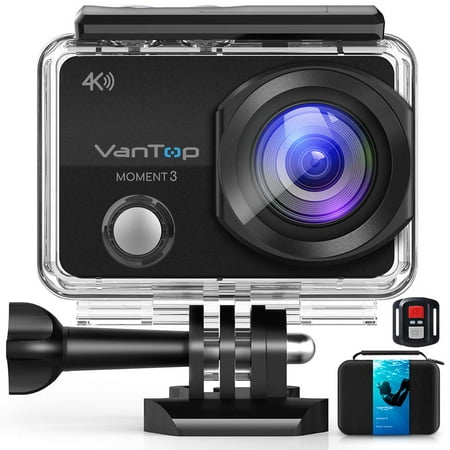 VanTop 4K Ultra HD WiFi Sports Action Camera w/ 32GB TF Card,Wide View Angle Waterproof DV Camcorder Video Camera,16MP Sony Sensor,Remote Control,Gopro Compatible