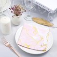 thumbnail image 5 of BalsaCircle 20 Pieces 13" x 13" Gold White Metallic Swirl Paper Napkins, 5 of 7