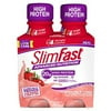 Slimfast Advanced Nutrition High Protein Meal Replacement Shake, Strawberries & Cream, 20G Of Ready To Drink Protein, 11 Fl. Oz Bottle, 4 Count