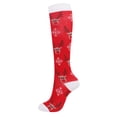 thumbnail image 1 of Chaussettes de Sport en Coton pour Femmes Motif de Noël, 1 of 2