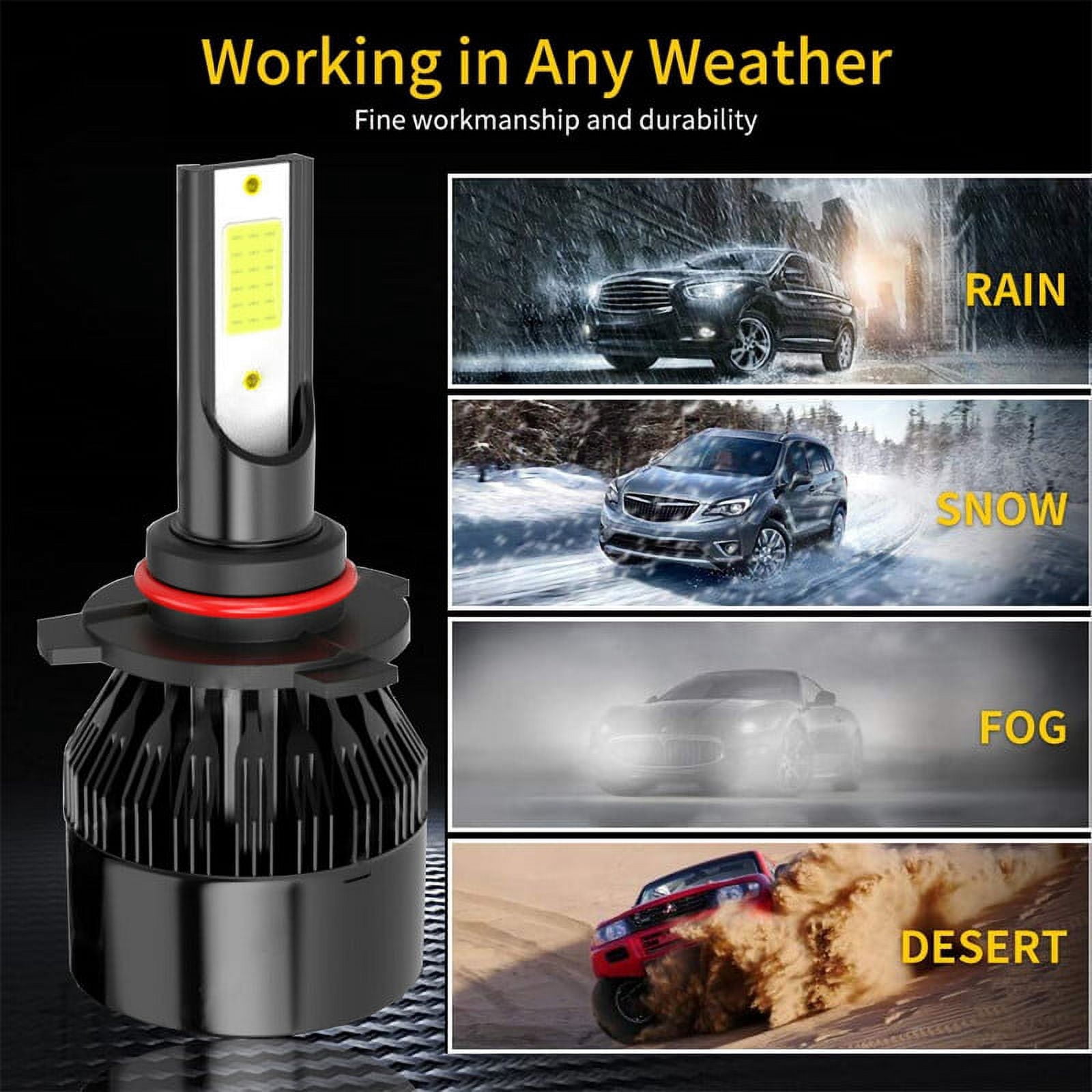 For Chrysler 200 2011 2012 2013 2014 2015 LED Headlight Bulbs 9012 High and Low Beam 2pcs