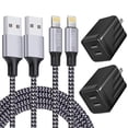 thumbnail image 1 of Cargador IOSYS de carga rápida para iPhone, paquete de 2 con cable de 6 pies, 1 of 8