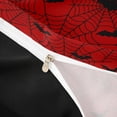 thumbnail image 4 of Homewish Gothic Halloween Spider Web Bedding,Bat Spooky Pattern Duvet Cover Full,Red Black,Black Reversible,3pcs,1 Duvet Cover and 2 Pillowcases, 4 of 6