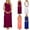 Wine, variant on Women's Maternity 420g Stretch Spandex Maxi Dress, Sleeveless Pleated Waist Patchwork Gown, Plus Size Summer Casual Pregnancy Dress for Daily & Photoshoot, 1pc, S/M/L/XL/XXL