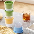 thumbnail image 1 of Cubitos De Hielo Molde grande de silicona para bolas de hielo redondas,ideal para hacer cubitos de hielo,whisky y cócteles. Bandeja reutilizable para congelador (azul,1 pieza). Rkxzt, 1 of 9