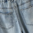 thumbnail image 4 of YanQiao Kids Girls Jeans,Long Wide Pants Straight Leg Jeans Casual Outerwear Pant 10 Years Blue, 4 of 5