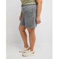 thumbnail image 3 of Hanes Originals Women's French Terry Shorts, 5" (Plus Size) Black 50R PE Heather 4X, 3 of 5