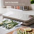 thumbnail image 4 of Greater Goods Vacuum Sealer Machine for Sous Vide Cooker, Freezer Bags, and More, with 1 Roll of Vacuum Seal Bags (Birch White), 4 of 6