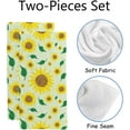 thumbnail image 2 of Soft Hand Fingertip Towels, 2 Pcs Face Bath Towels Sunflowers Leaves Absorbent Washcloths for Bathroom Hotel Kitchen, 30"x15", Absorbent Soft Hand Fingertip Towels, 2 of 6